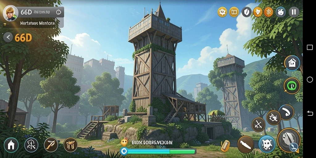 Screenshot 66D menampilkan momen seru dalam pertempuran Tower Defense.