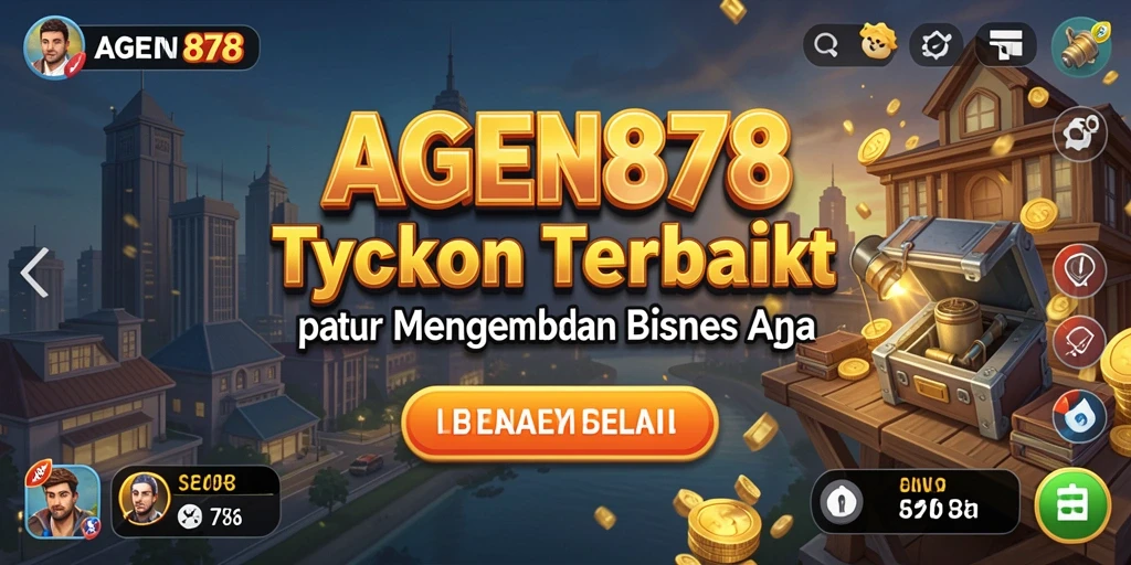 Tampilan gameplay AGEN878 yang menampilkan strategi manajemen bisnis.