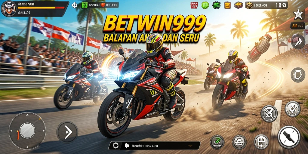 Gameplay BETWIN999 yang memacu adrenalin di trek balap.