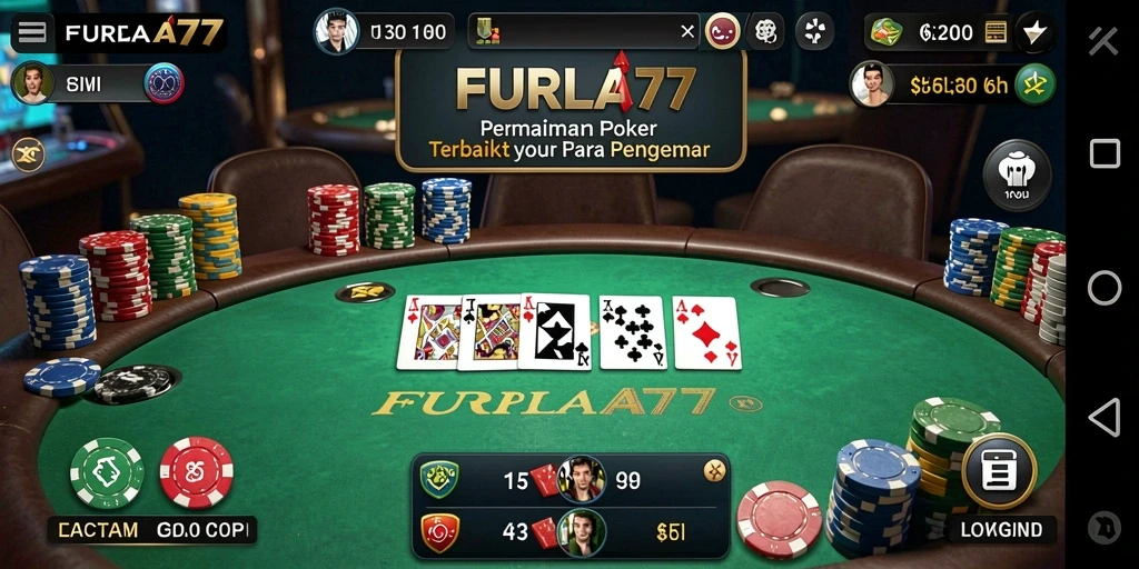 Tampilan permainan Poker yang menarik di FURLA77.