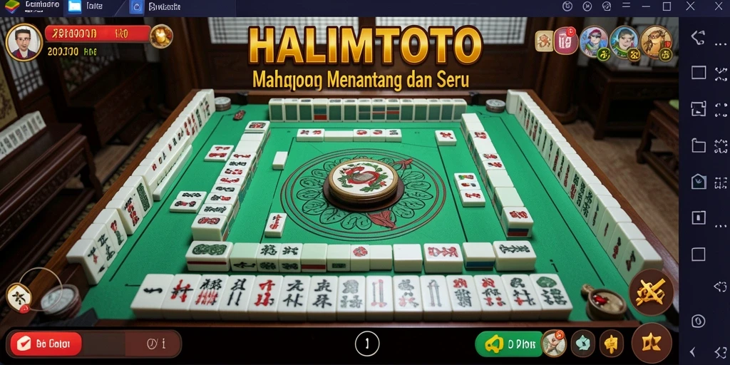 Tampilan gameplay HALIMTOTO yang menarik dan penuh tantangan Mahjong.