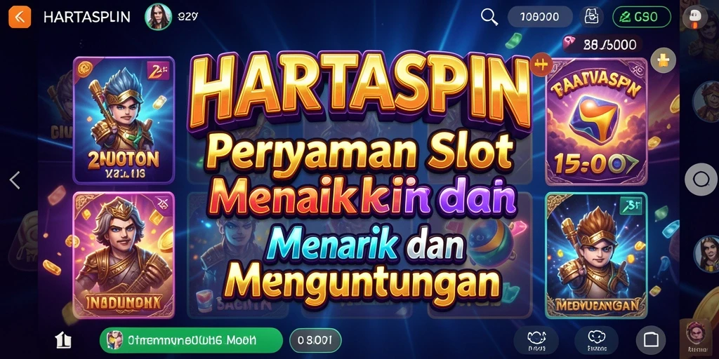 Tampilan menarik dari gameplay HARTASPIN yang mendebarkan.