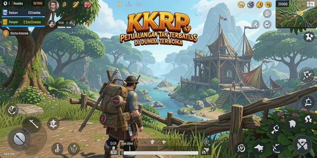 Screenshot KKRP menampilkan eksplorasi dunia terbuka yang dinamis.