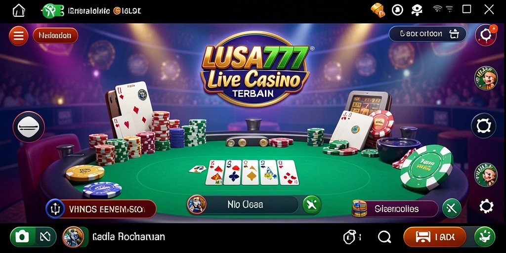 Tampilan menarik gameplay Live Casino di LUSA777.