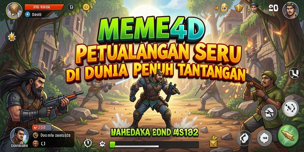 Tampilan gameplay <strong>MEME4D</strong> yang memikat dengan latar yang menawan.