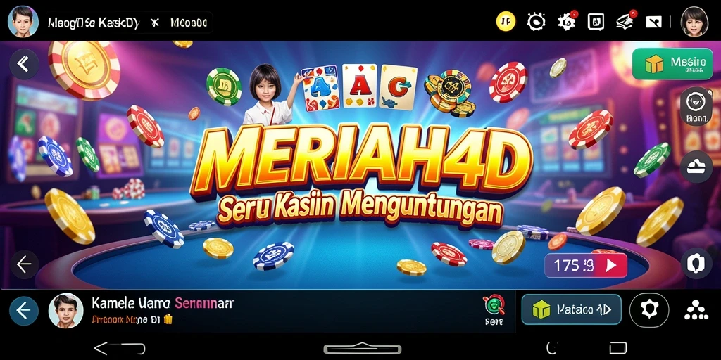 Screenshot gameplay MERIAH4D yang menampilkan permainan kasino yang seru.