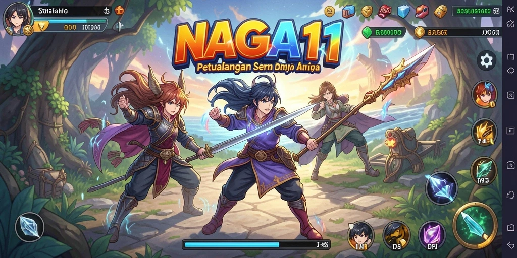 Tangkapan layar menunjukkan karakter anime beraksi dalam pertarungan epik.