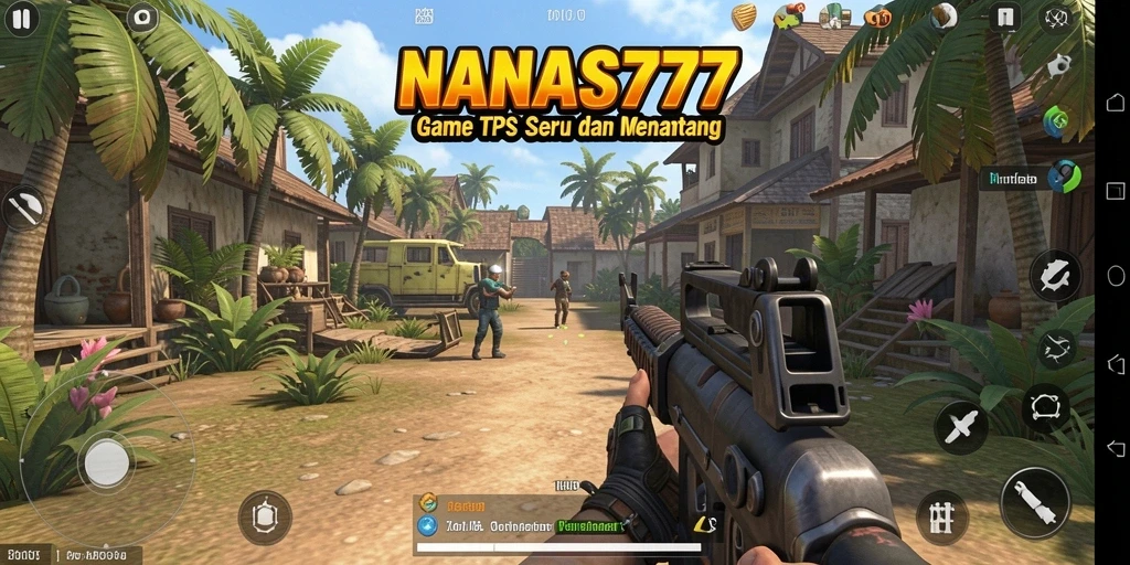 Tangkapan layar gameplay <strong>NANAS777</strong> menampilkan aksi seru dalam pertempuran TPS.
