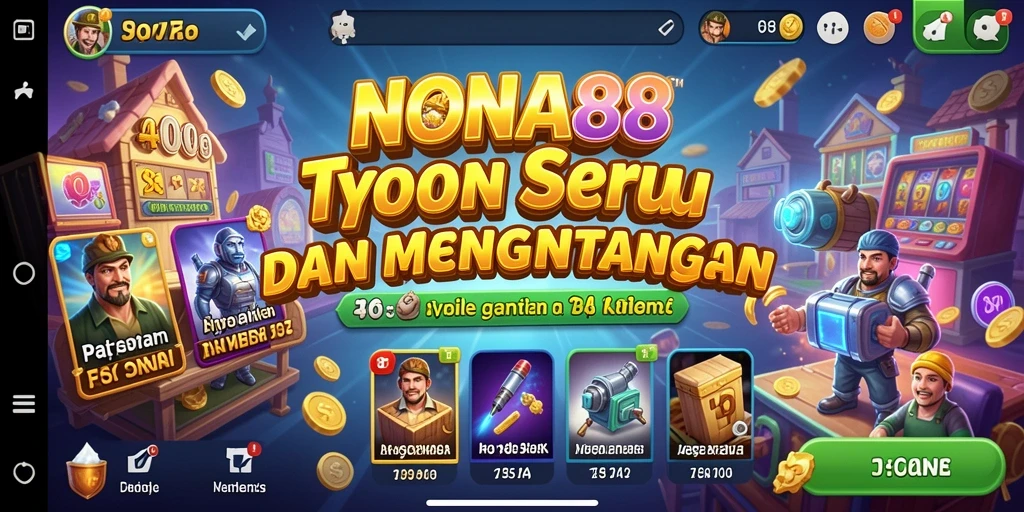 Screenshot NONA88 menampilkan gameplay Tycoon yang mendebarkan.