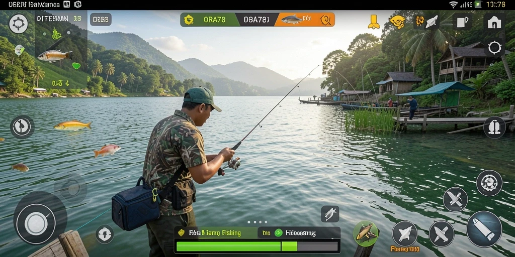 Tangkapan ikan yang beragam dalam gameplay ORA78