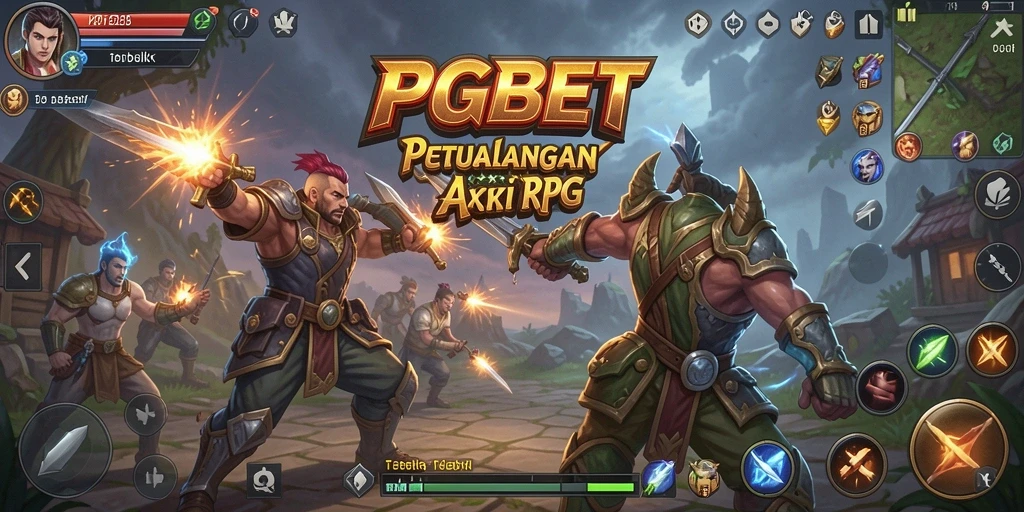 Tampilan permainan PGBET dengan pertarungan ARPG yang dinamis.