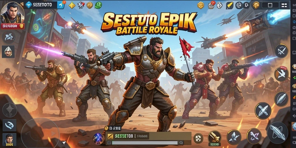 Tangkapan layar gameplay dari SESETOTO menunjukkan aksi pertempuran yang mendebarkan.