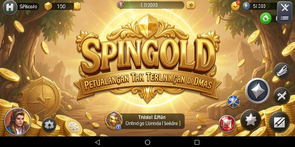 Tangkapan layar SPINGOLD menampilkan karakter beraksi dalam petualangan seru.