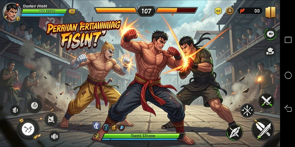 Tampilan gameplay VIO77 dengan pertarungan seru dan karakter menarik.